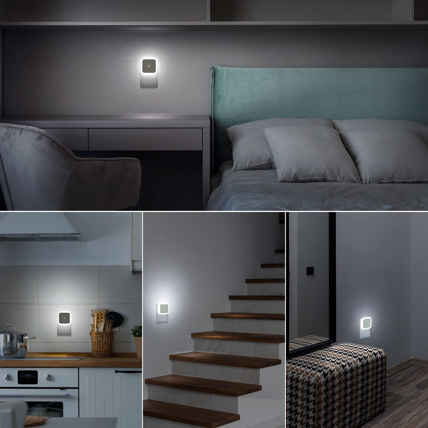 🌙Buy 2 Get 1 Free Light Sensor Plug-In Night Light – Soft Warm Glow for Bedroom, Bathroom & Hallway ✨