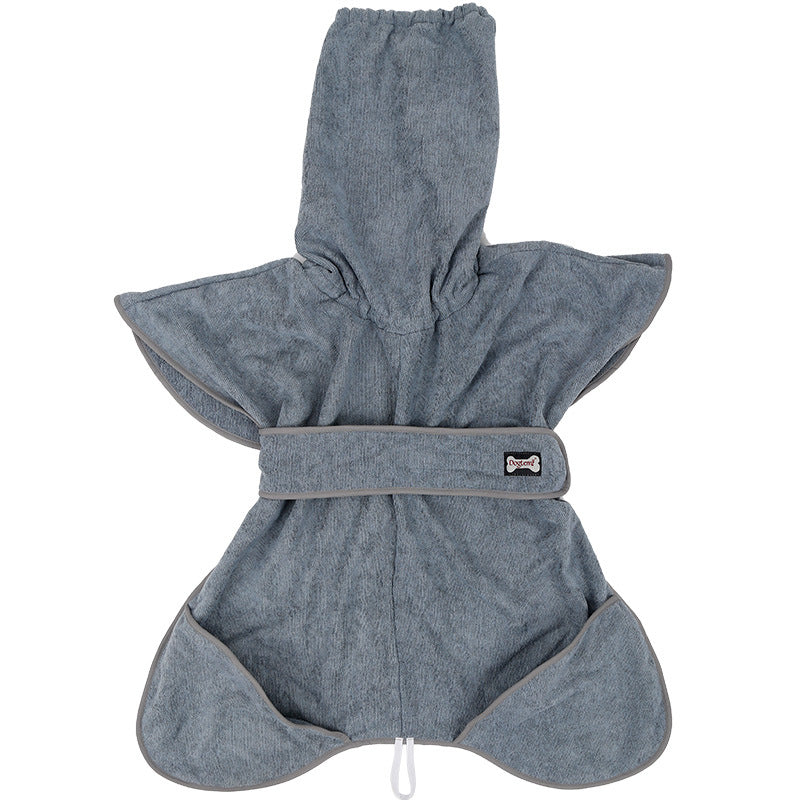 Dog Bath Towel Robe – Ultra Absorbent Pet Drying Coat