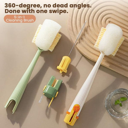 5-in-1 Bottle Cleaning Brush ✨ Deep Clean Cup Lids, Straws & Kitchen Gaps