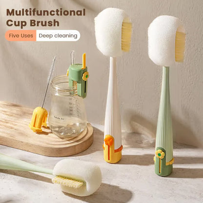 5-in-1 Bottle Cleaning Brush ✨ Deep Clean Cup Lids, Straws & Kitchen Gaps