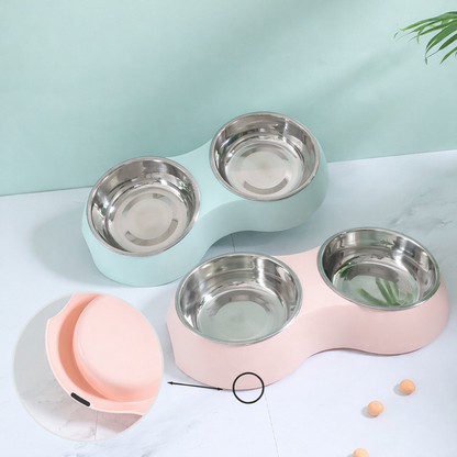 Non-Slip Double Pet Bowl – Easy Feeding & Clean Living