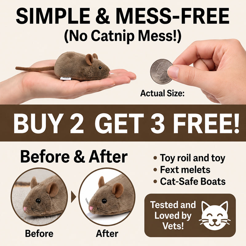 LAST DAY SALE ! 50% OFF—Say Goodbye to Boredom: The Wind-Up Mouse That Drives Cats Wild! 🐭💥