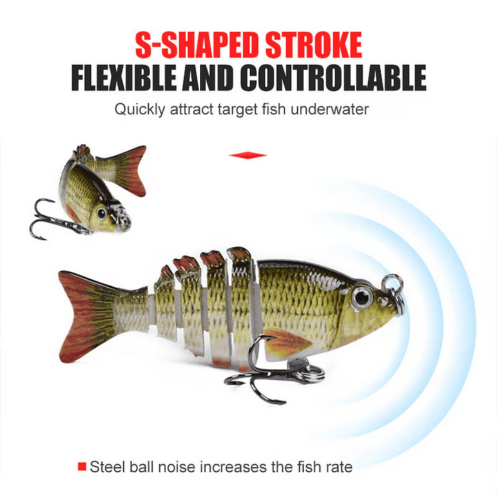 🐠 7-Joint Realistic Swimbait Fishing Lure – Buy 2 Get 1 Free Deal 🎣