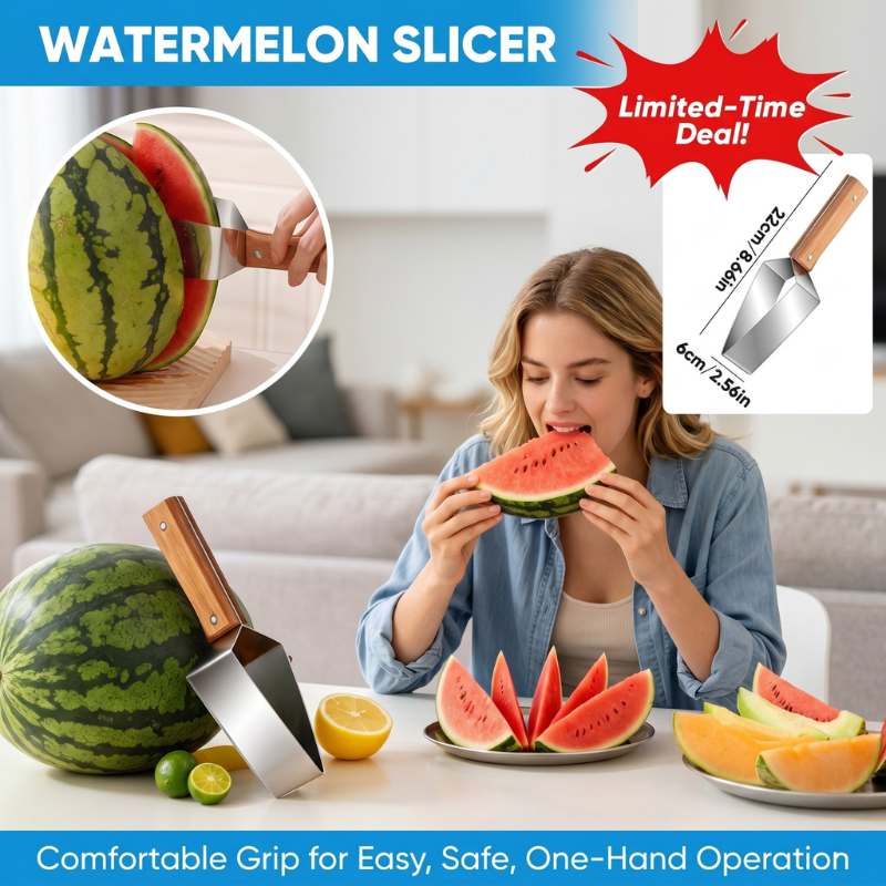 🍉 60-Second Watermelon Cutter – Buy 1 Get 1 Free! Slice Watermelon Faster, Cleaner & Safer Than a Knife ✨