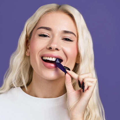 💜 Purple Teeth Whitening Strips – Peroxide-Free, Enamel-Safe & Gentle on Sensitive Teeth ✨
