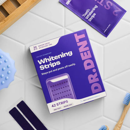 💜 Purple Teeth Whitening Strips – Peroxide-Free, Enamel-Safe & Gentle on Sensitive Teeth ✨