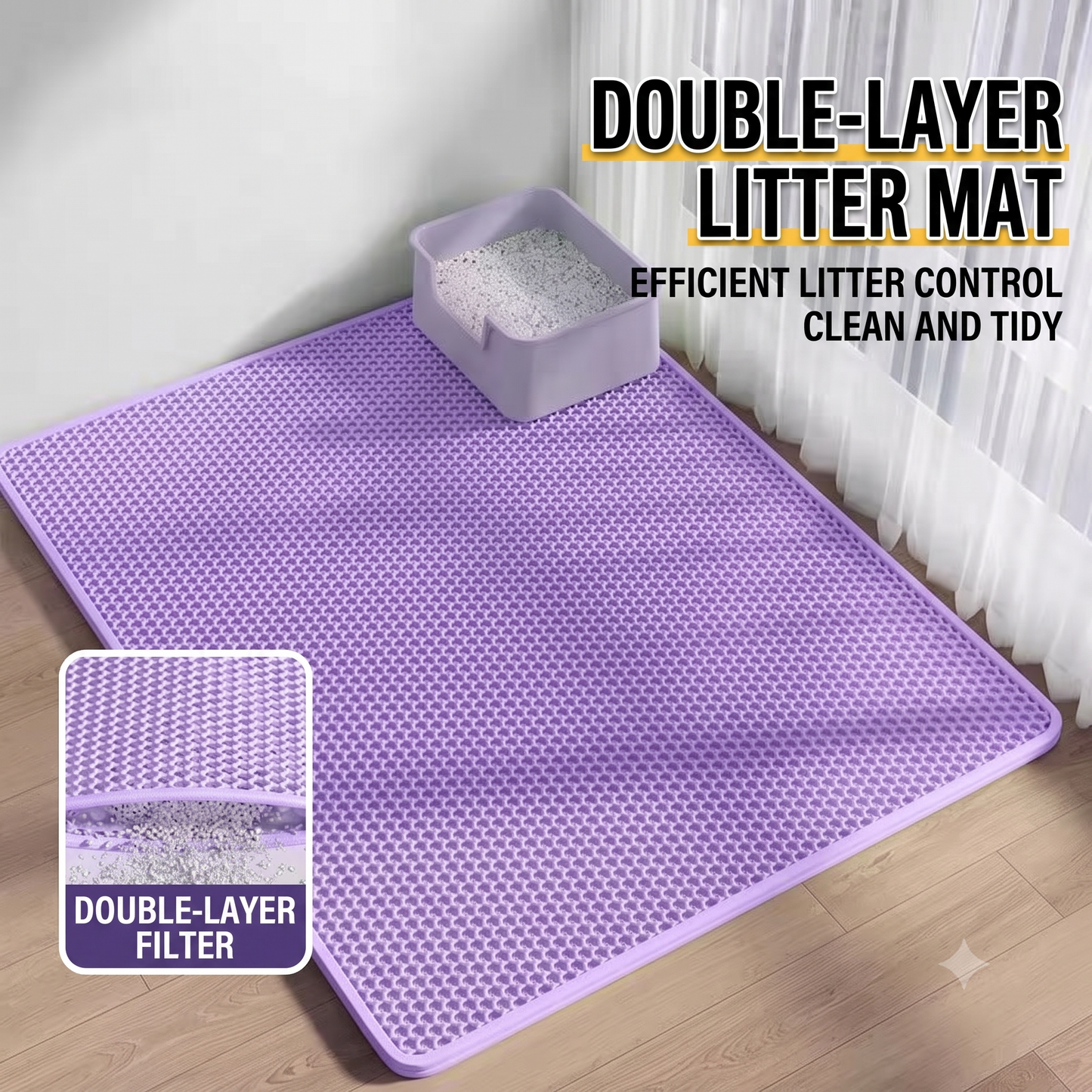 LAST DAY SALE ! 50% OFF Cat Litter Mat