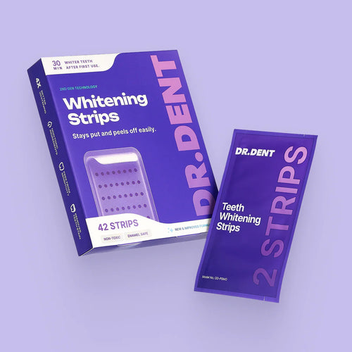 💜 Purple Teeth Whitening Strips – Peroxide-Free, Enamel-Safe & Gentle on Sensitive Teeth ✨
