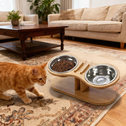 Adjustable Elevated Pet Bowl Stand – Healthy Feeding, Better Living