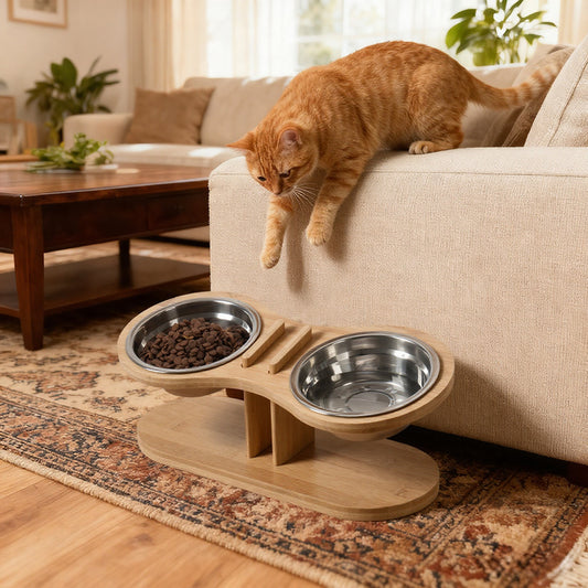 Adjustable Elevated Pet Bowl Stand – Healthy Feeding, Better Living