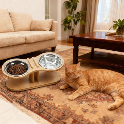 Adjustable Elevated Pet Bowl Stand – Healthy Feeding, Better Living
