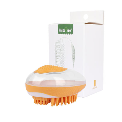 Pet Bath Brush with Soap Dispenser – Deep Clean & Gentle Massage in One