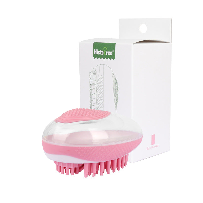 Pet Bath Brush with Soap Dispenser – Deep Clean & Gentle Massage in One