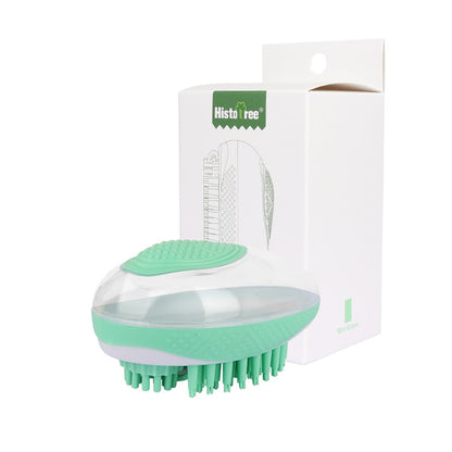 Pet Bath Brush with Soap Dispenser – Deep Clean & Gentle Massage in One