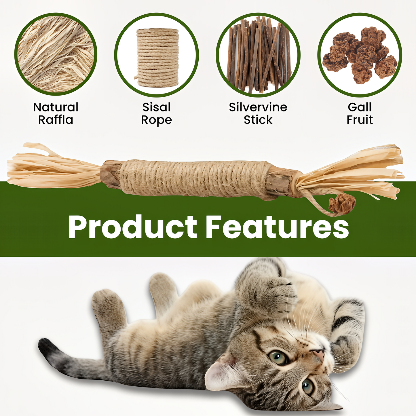 NEGUSY Natural Silvervine Dental Sticks– The Ultimate 100% Natural Cat Toy & Teeth Cleaner