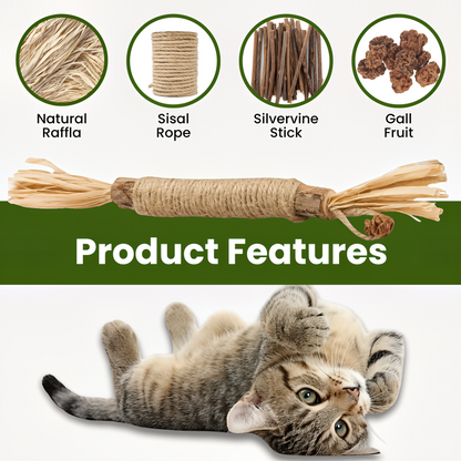 NEGUSY Natural Silvervine Dental Sticks– The Ultimate 100% Natural Cat Toy & Teeth Cleaner