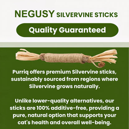 NEGUSY Natural Silvervine Dental Sticks– The Ultimate 100% Natural Cat Toy & Teeth Cleaner