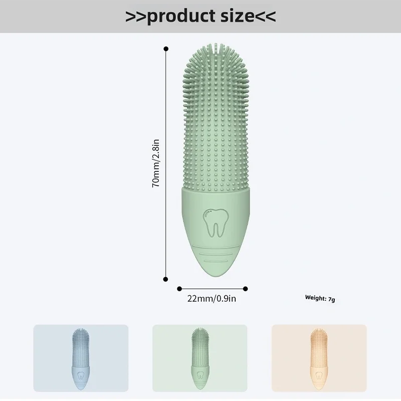 Buy 1 Get 2 Free 360° Cleaning Finger Toothbrush for Dogs & Cats – Food-Grade Silicone, Fits Most Fingers