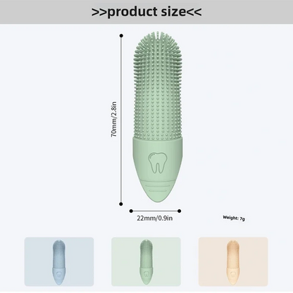 Buy 1 Get 2 Free 360° Cleaning Finger Toothbrush for Dogs & Cats – Food-Grade Silicone, Fits Most Fingers