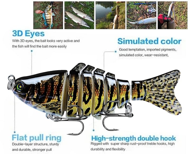 🐠 7-Joint Realistic Swimbait Fishing Lure – Buy 2 Get 1 Free Deal 🎣