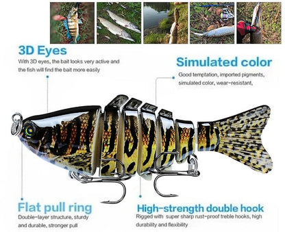 🐠 7-Joint Realistic Swimbait Fishing Lure – Buy 2 Get 1 Free Deal 🎣