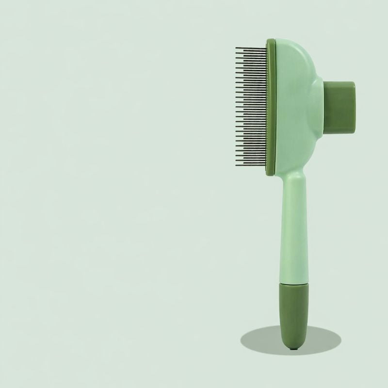 Self-Cleaning Pet Grooming Brush – Effortless Fur Removal in One Click