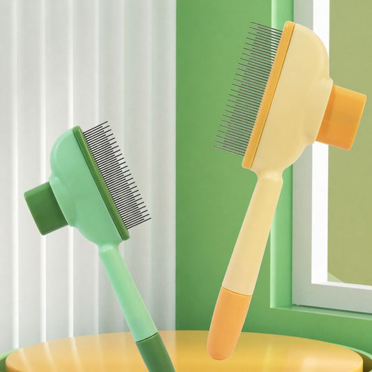 Self-Cleaning Pet Grooming Brush – Effortless Fur Removal in One Click