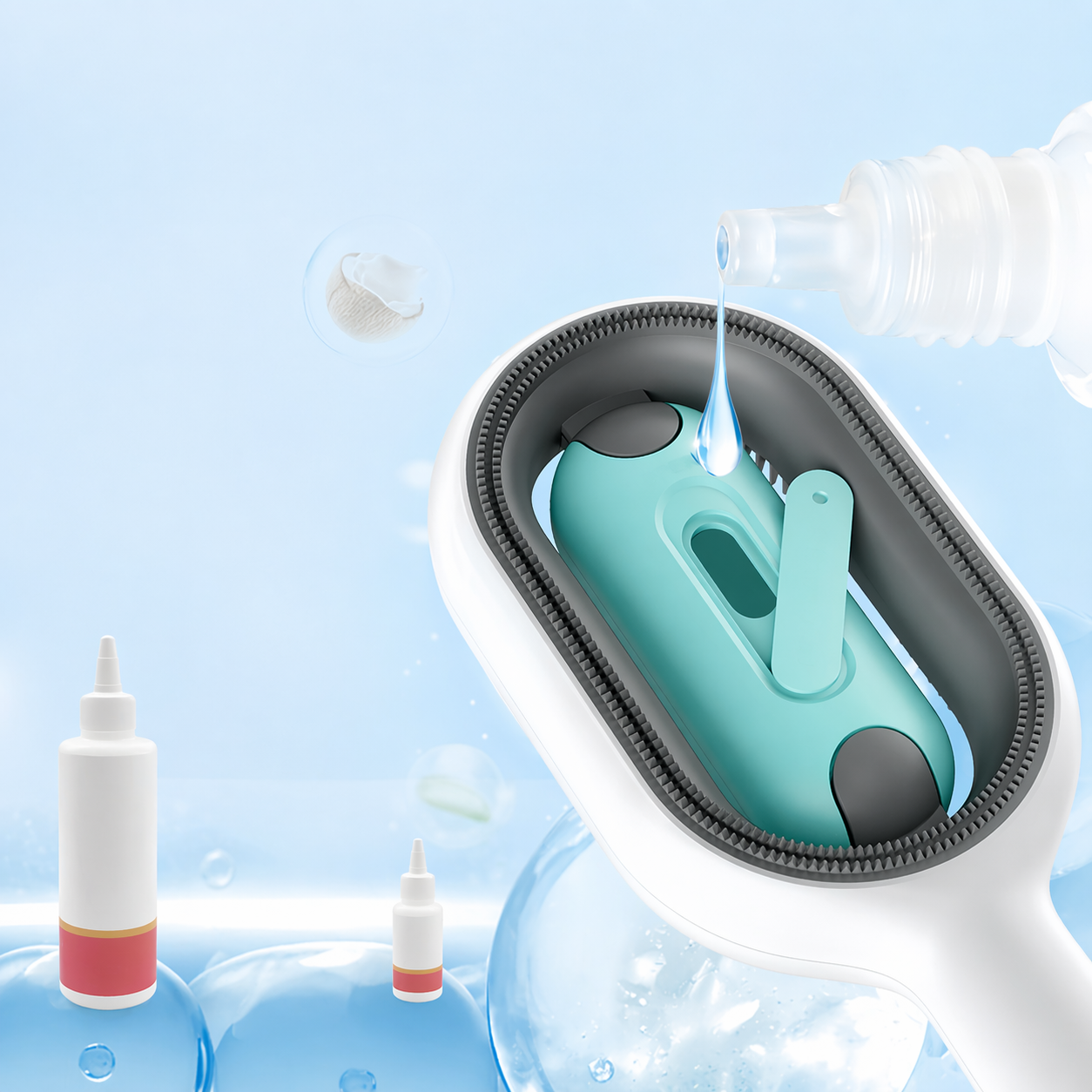 3-in-1 Pet Grooming Brush with Water Tank – Clean, De-Shed & Massage in One