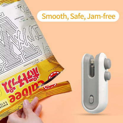 Buy 1 Get 1 Free 🔥 2-in-1 Mini Bag Sealer ✨ Rechargeable Snack Sealer with Built-In Cutter