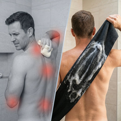 🛁 Buy 1 Get 1 Free  SilkTouch Exfoliating Shower Cloth – Scrub Away Dead Skin for Softer, Cleaner Skin