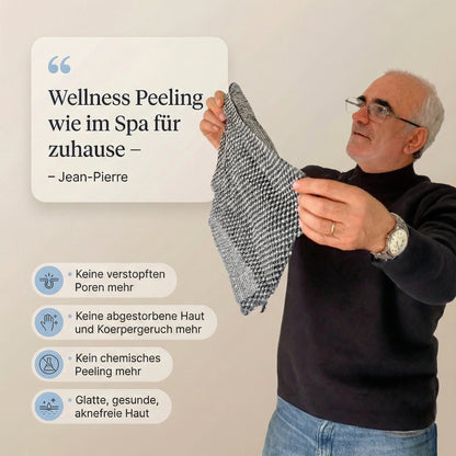 🛁 Buy 1 Get 1 Free  SilkTouch Exfoliating Shower Cloth – Scrub Away Dead Skin for Softer, Cleaner Skin